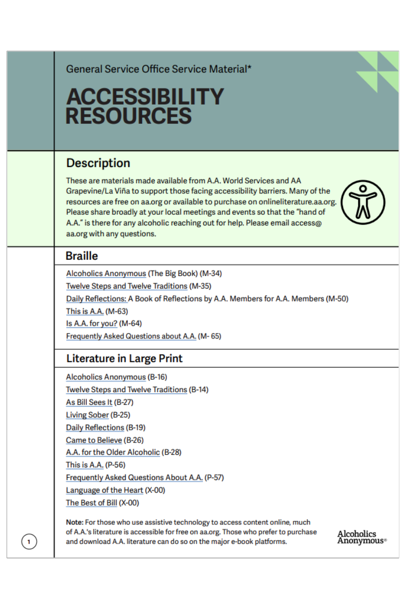 Accessibility Resources Flyer