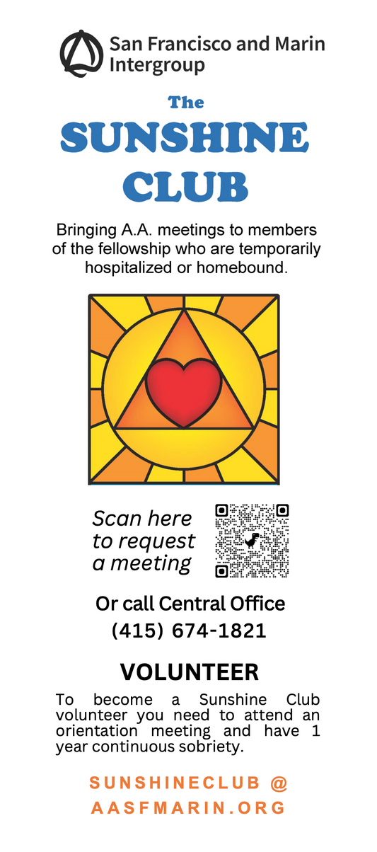 Sunshine Club Rack Card