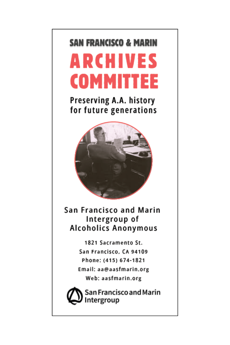 Archives Committee Rack Card (FREE) – San Francisco and Marin ...