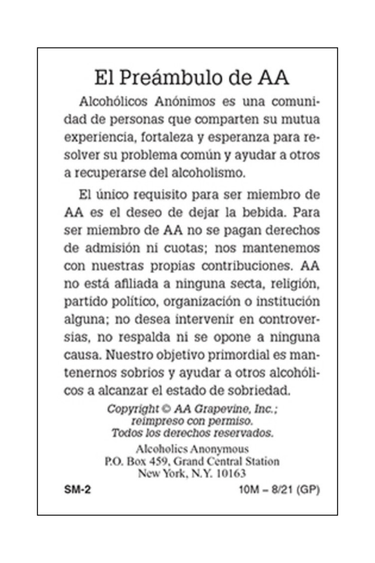 Tarjetas Tamaño Billetera: Doces Pasos y Doces Tradiciones