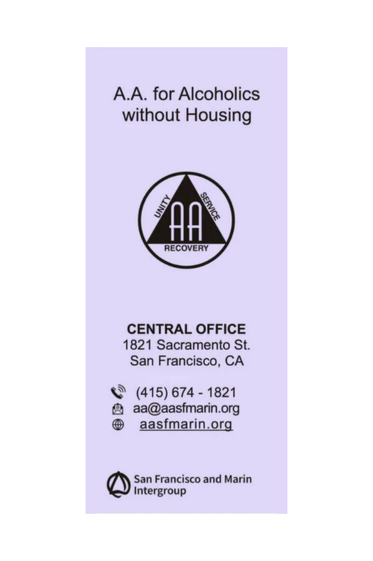 A.A. for the Alcoholic without Housing