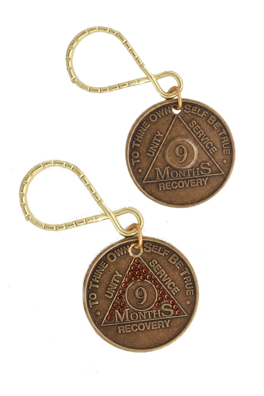 Bronze Month Key Tags - Classic or Crystalized  - Special Order