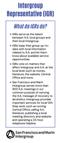 Intergroup Representative (IGR) Rack Card