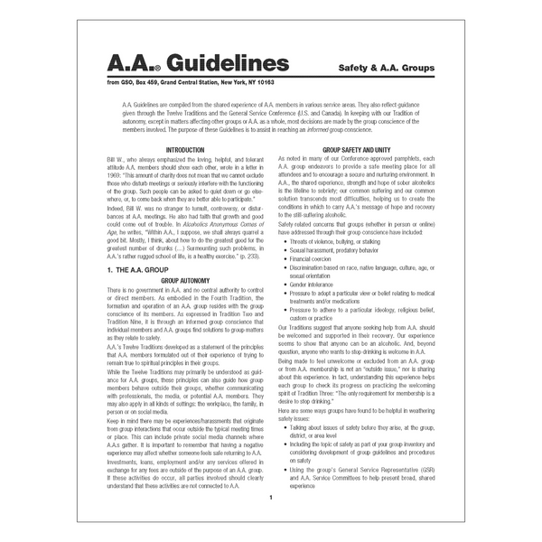 A.A. Guidelines