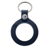 Real Leather Key Chain Medallion Holder - Black