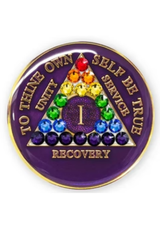 Crystalized Medallions - Purple Rainbow