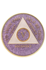 Glitter Tri-Plate Medallions - Purple