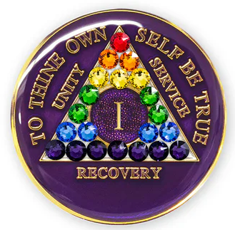 Crystalized Medallions - Purple Rainbow (NEW)